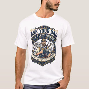 Vatertag Reparatur Papa T-Shirt Frag Deinen Papa E