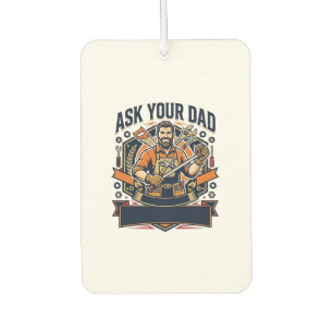 Vatertag Reparatur Papa T-Shirt Frag Deinen Papa E Autolufterfrischer