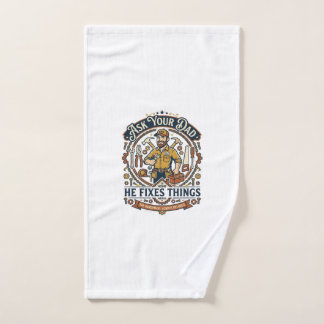 Vatertag Reparatur Papa T-Shirt Frag Deinen Papa E Handtuch