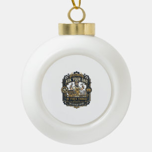 Vatertag Reparatur Papa T-Shirt Frag Deinen Papa E Keramik Kugel-Ornament