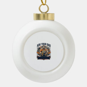 Vatertag Reparatur Papa T-Shirt Frag Deinen Papa E Keramik Kugel-Ornament
