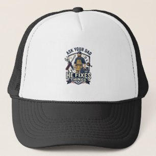 Vatertag Reparatur Papa T-Shirt Frag Deinen Papa E Truckerkappe