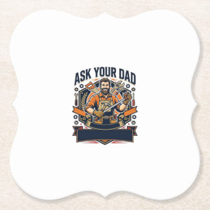 Vatertag Reparatur Papa T-Shirt Frag Deinen Papa E Untersetzer