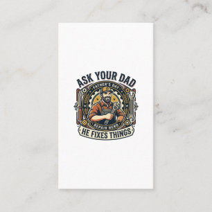 Vatertag Reparatur Papa T-Shirt Frag Deinen Papa E Visitenkarte