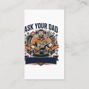 Vatertag Reparatur Papa T-Shirt Frag Deinen Papa E Visitenkarte