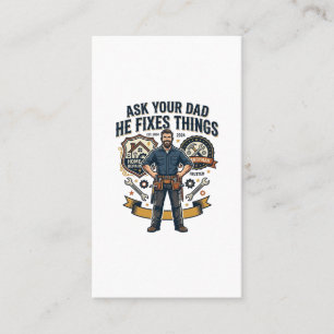 Vatertag Reparatur Papa T-Shirt Frag Deinen Papa E Visitenkarte