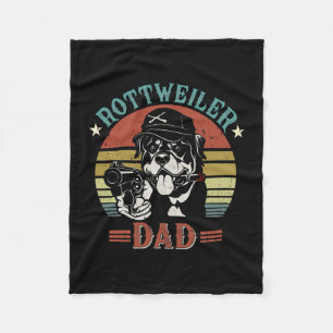 Vatertag Rottweiler Dog Vater Fleecedecke