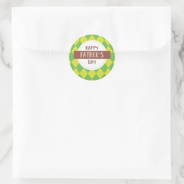 Vatertag Runder Aufkleber (Tasche)