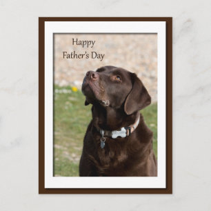 Vatertag Schokolade Brown Labrador Hund Postkarte