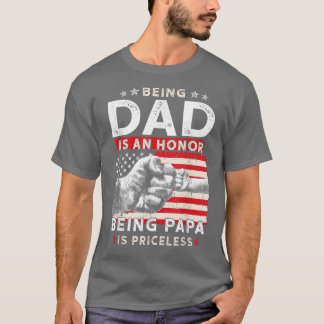 Vatertag Shirt für Vater Ein Ehrenzeichen ist Papa