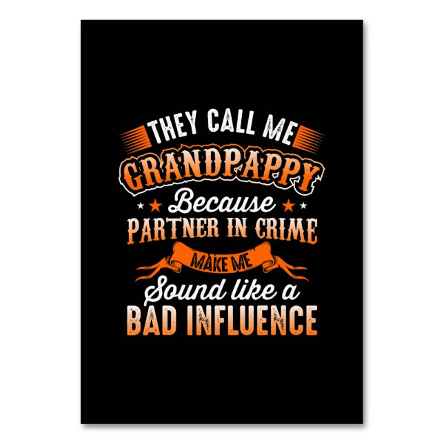 Vatertag | Sie nennen mich Großappy Tischnummer (Vorderseite)