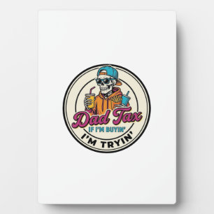 Vatertag Skelett Fast Food Humor T-Shirt Design_1 Fotoplatte