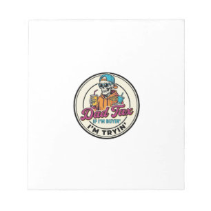 Vatertag Skelett Fast Food Humor T-Shirt Design_1 Notizblock