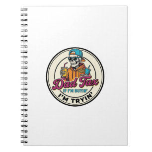 Vatertag Skelett Fast Food Humor T-Shirt Design_1 Notizblock