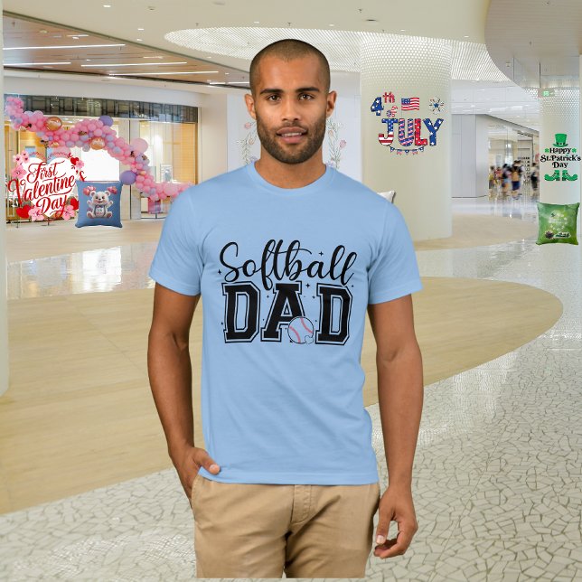Vatertag "Softball Vater" T-Shirt (Von Creator hochgeladen)