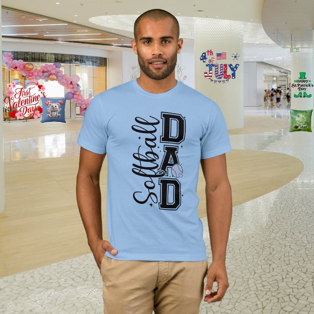 Vatertag "Softball Vater" T-Shirt (Von Creator hochgeladen)