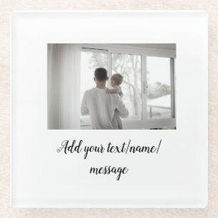 Vatertag Sohn Vater Papa Foto Text Papa Gif Glasuntersetzer