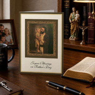 Vatertag St. Joseph mit Jesuskind Karte