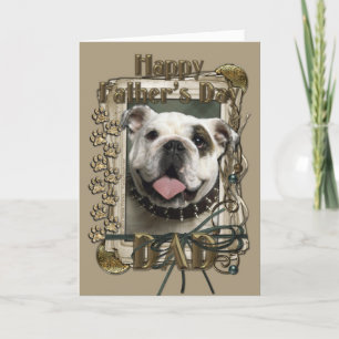 Vatertag - Steinpfähle - Bulldog Karte