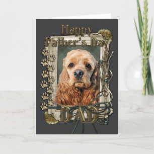 Vatertag - Steinpfähle - Cocker Spaniel Karte