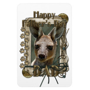 Vatertag - Steinpfähle - Kangaroo Magnet