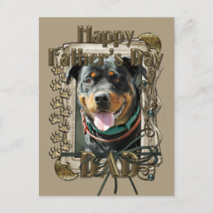 Vatertag - Steinpfähle - Rottweiler Postkarte