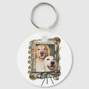 Vatertag - Steintatzen - Goldens Korona und Tebo Schlüsselanhänger