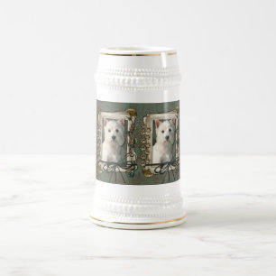 Vatertag - Steintatzen - Westie Bierglas