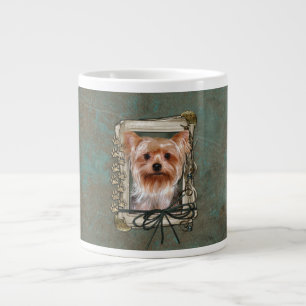 Vatertag - Steintatzen - Yorkshire Terrier Jumbo-Tasse
