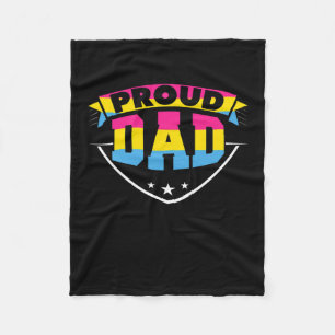 Vatertag Stolzer Vater Pansexual Daughter Fleecedecke