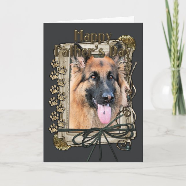 Vatertag - Stone Paws - German Shepherd - Chanc Karte (Vorderseite)