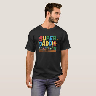 Vatertag Super Daddio Funny Vater Gamer T-Shirt