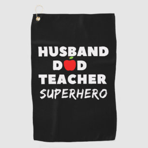 Vatertag Super Husband Vater Teacher Golfhandtuch
