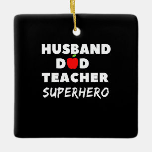 Vatertag Super Husband Vater Teacher Keramikornament