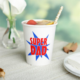 Vatertag Super Vater T - Shirt Pappbecher