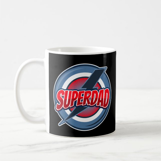 Vatertag Superdad für Super Papa Kaffeetasse (Links)