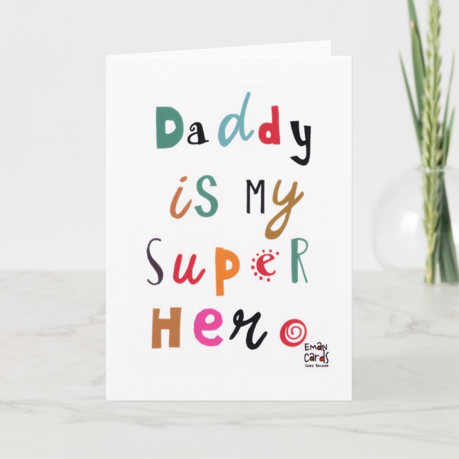 Vatertag - Superheld Karte (Vorderseite)