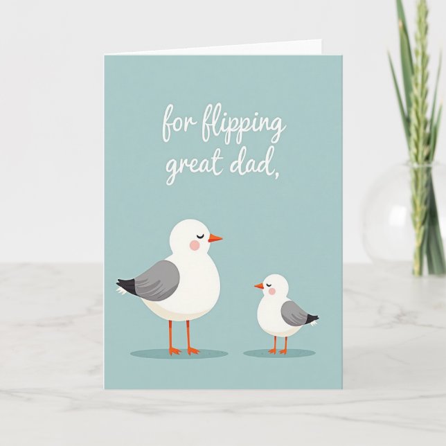 Vätertag Szene Karte der Vögel (Vorderseite)