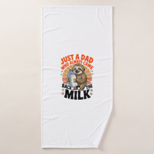 Vatertag T-Shirt mit Faultier Badehandtuch
