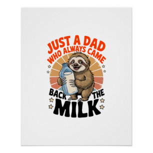 Vatertag T-Shirt mit Faultier Poster