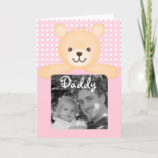 Vatertag Teddybären-Fotokarte Karte