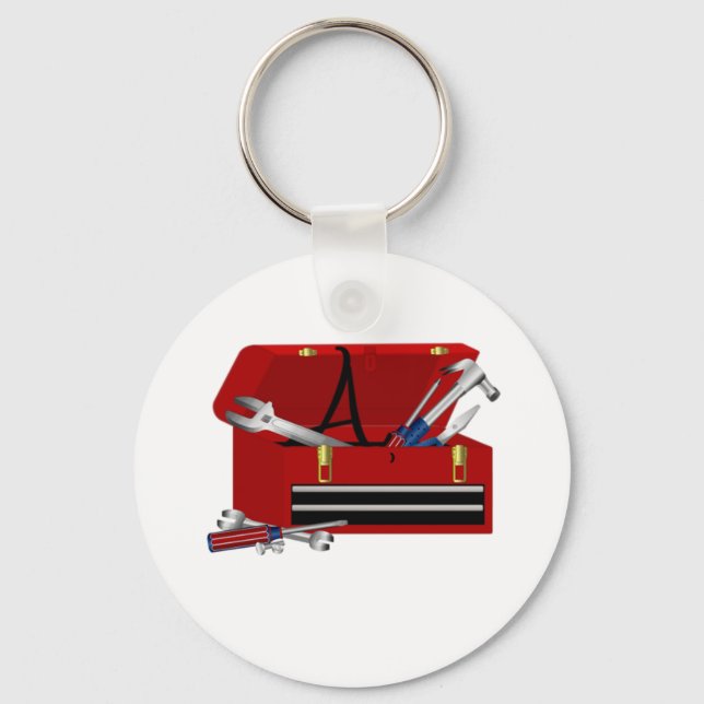 Vatertag-Tool-Box Initial A Schlüsselanhänger (Vorderseite)