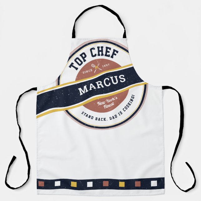 Vatertag Top Chef Grillmaster Lustige Schürze (Vorderseite)