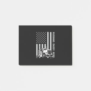 Vatertag Trucker Vater Amerikanische Flagge Post-it Klebezettel