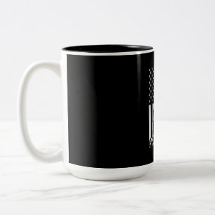 Vatertag Trucker Vater Amerikanische Flagge Zweifarbige Tasse