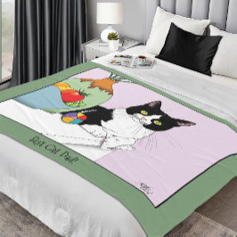 Vatertag Tuxedo Katze Fleecedecke