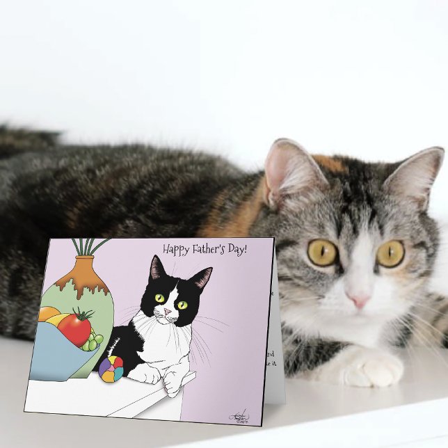 Vatertag Tuxedo Katze Karte (Von Creator hochgeladen)