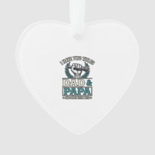 Vatertag Und Papa Rock Titel Vintage Mikrofon Shir Ornament