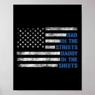 Vatertag Vater auf den Straßen Daddy in den Blätte Poster
