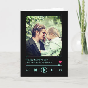 Vatertag Vater Custom Foto Cool Music Player Feiertagskarte